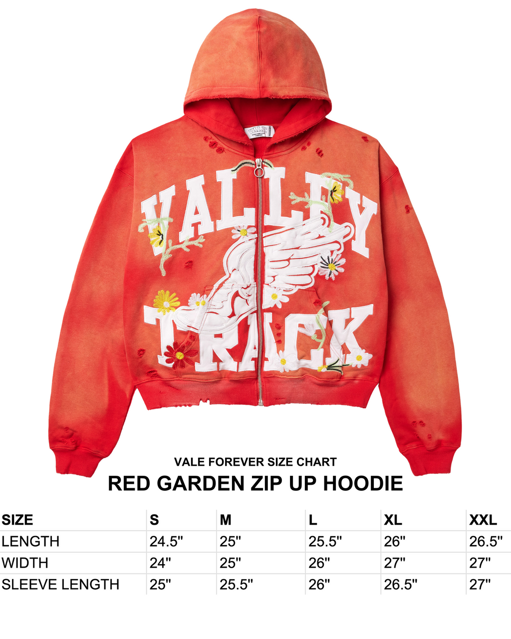 RED GARDEN ZIP-UP HOODIES